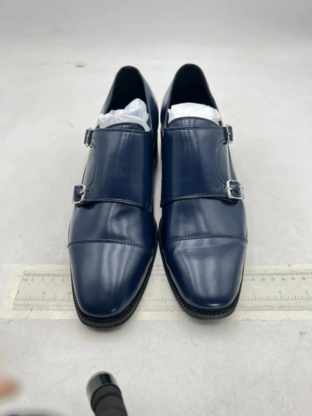 Men's Oxfords Round Toe Monk Strap Double Buckle Chunky Low Heel Pumps Loafers